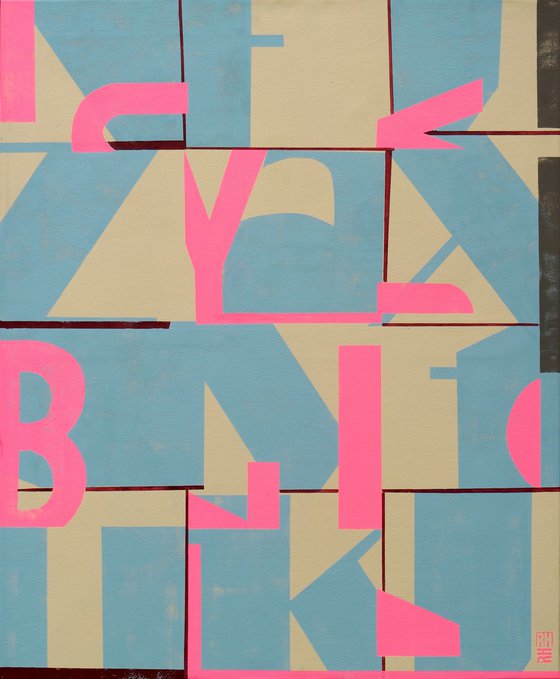 Typopop in neon pink and blue