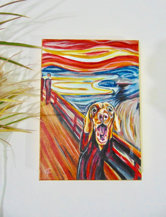 Dachshund Painting The Sausage Scream Artfinder