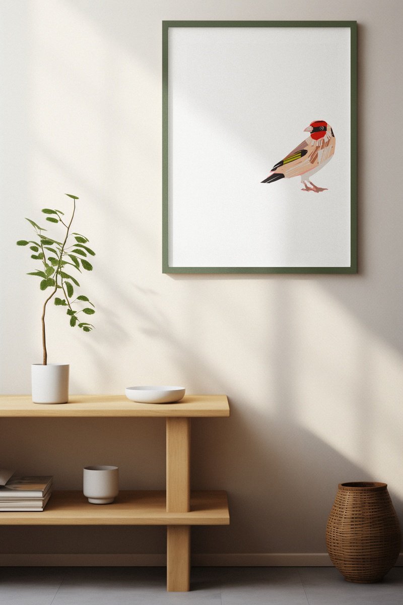 Animal Giclee Print By Emma Evans-Freke, 12 X 17, A Goldfinch Bird, Original Artwork