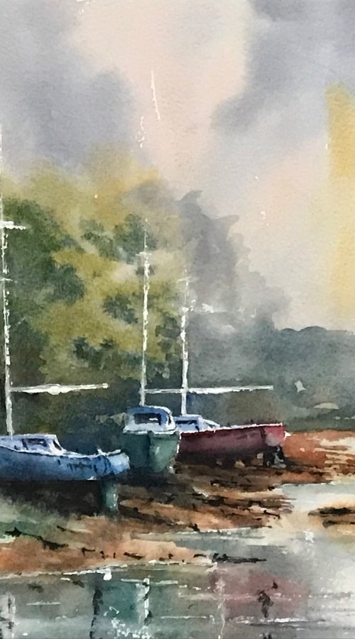 Winter Mooring by Vicki Washbourne