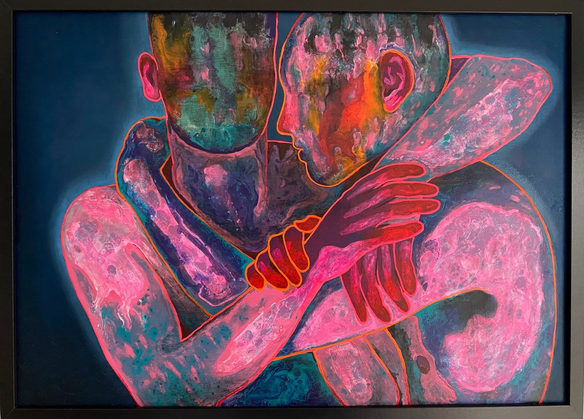 Surrealistic Acrylic Painting , Aver Cura N.5 By Stefano Pallara, 28 X 20, Artwork For Sale On Artfinder