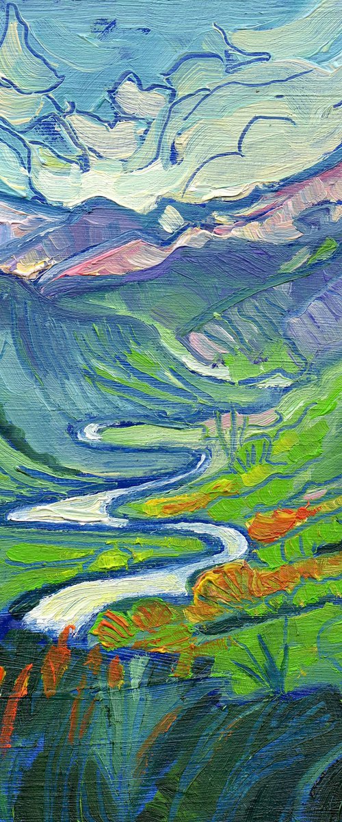 Winding Road - Miniature by Mary Kemp