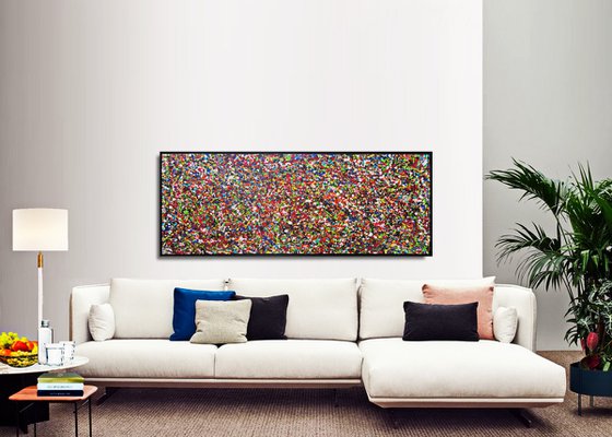 VIVID  POLLOCK,   XL,  framed