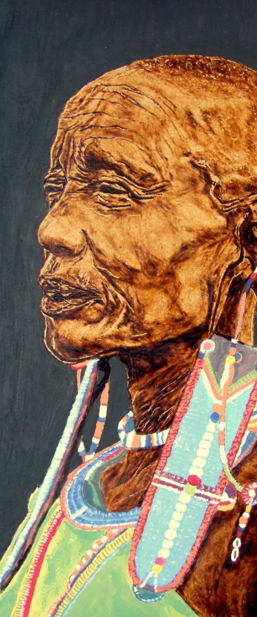 Masai woman by MILIS Pyrography