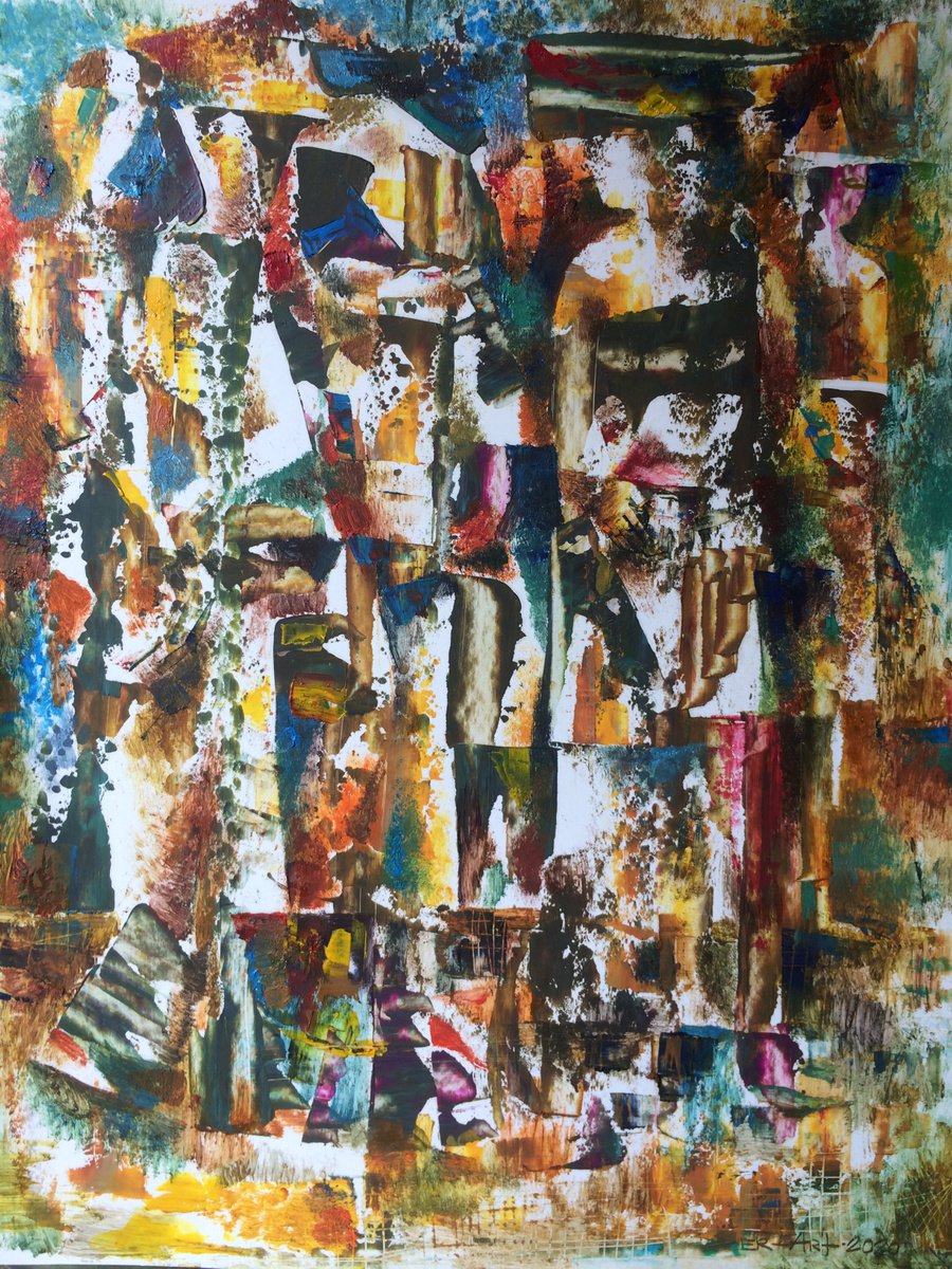 An alarming day(35Õ²45cm, oil painting, paper) by Seyran Gasparyan