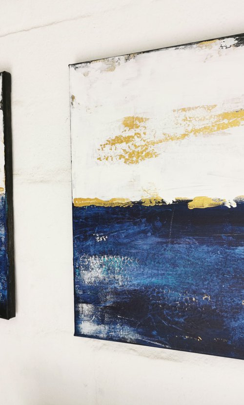 PIECE OF SALTWATER #11 | ABSTRACT DIPTICHON by Stefanie Rogge