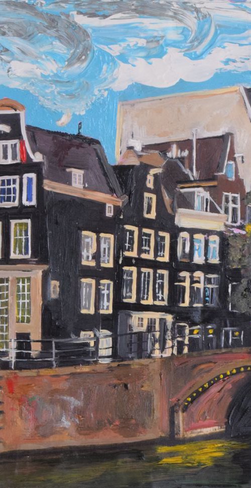 Amsterdam, Canal Junctions by Andrew  Reid Wildman