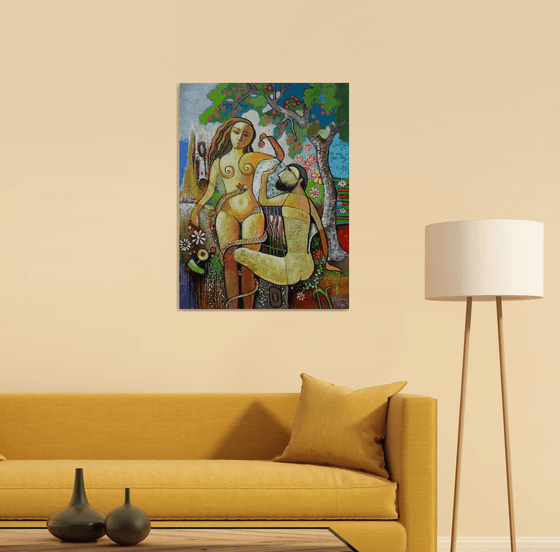 The forbidden fruit(80x60cm, oil/canvas, ready to hang)