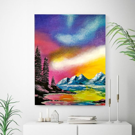 Fantasy Aurora Lake