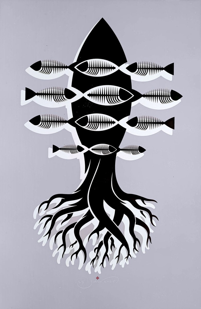 Graphic Animal Screenprint By Gokhan Okur, 25 X 38, Death, Original Artwork