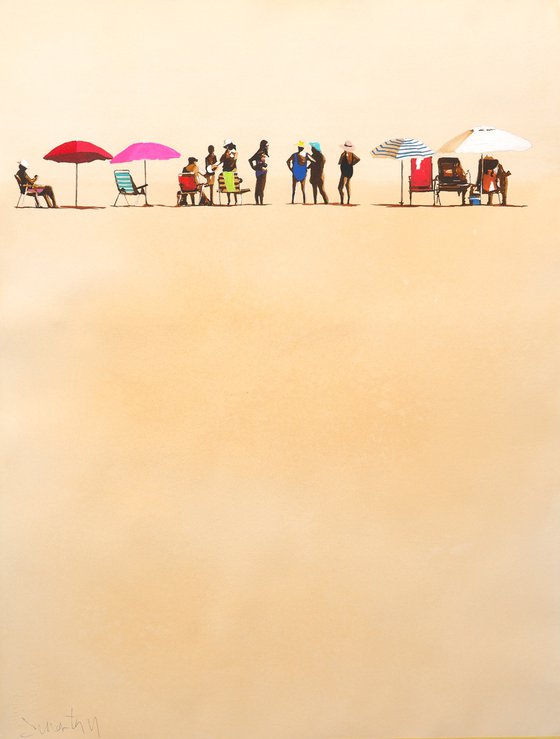 Umbrellas shoreline III