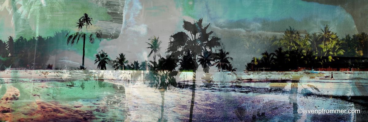 Abstract Landscape Photograph By Sven Pfrommer, 59 X 20", The Beach Viii, Original Artwork