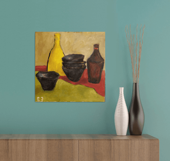 Still life with Japanese ceramics