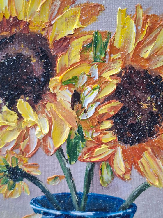 Sunlit Joy, sunflowers, floral
