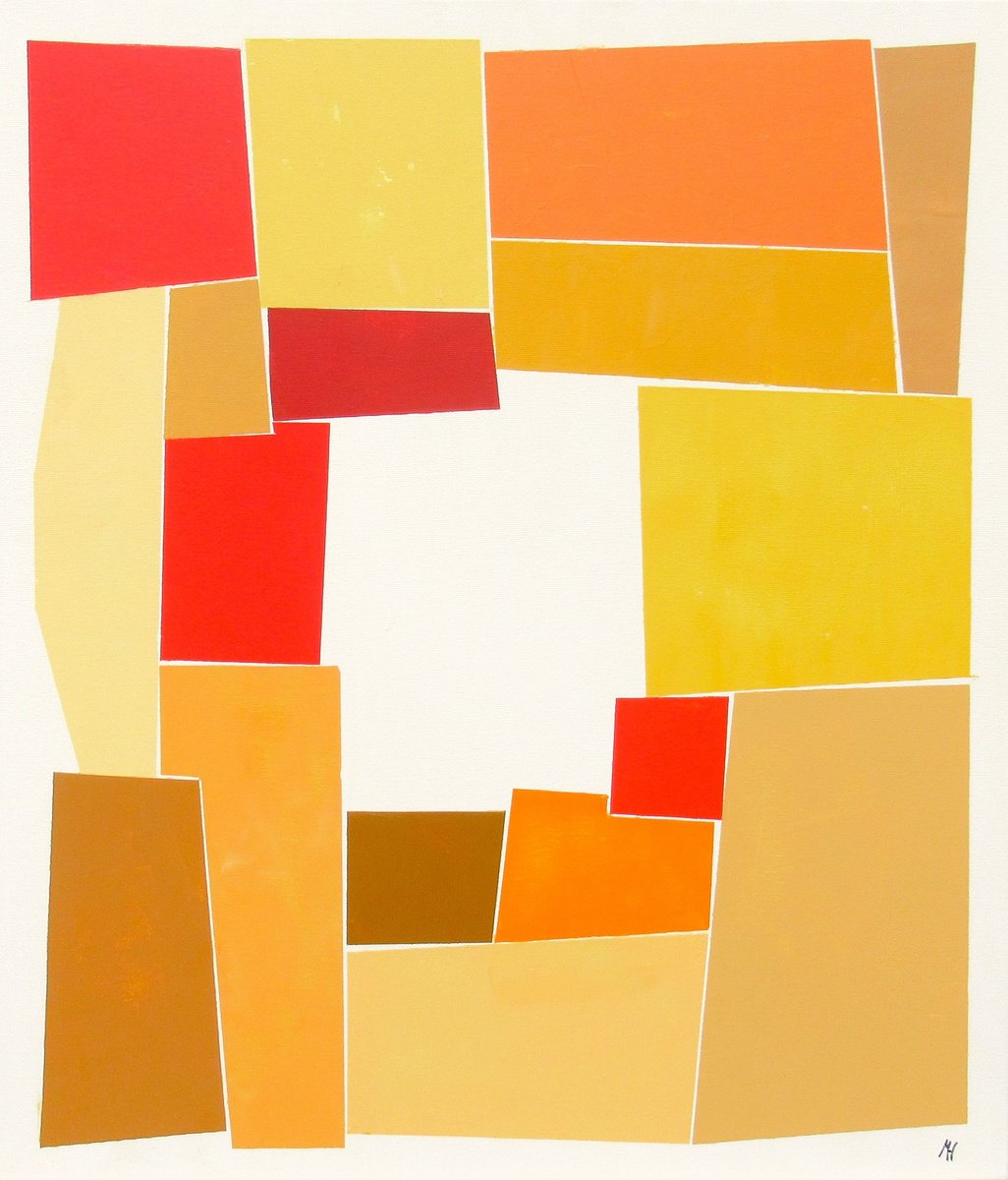 Abstract Acrylic Painting By Megha Hendrick., 24 X 28", Aspects # 8., Original Artwork