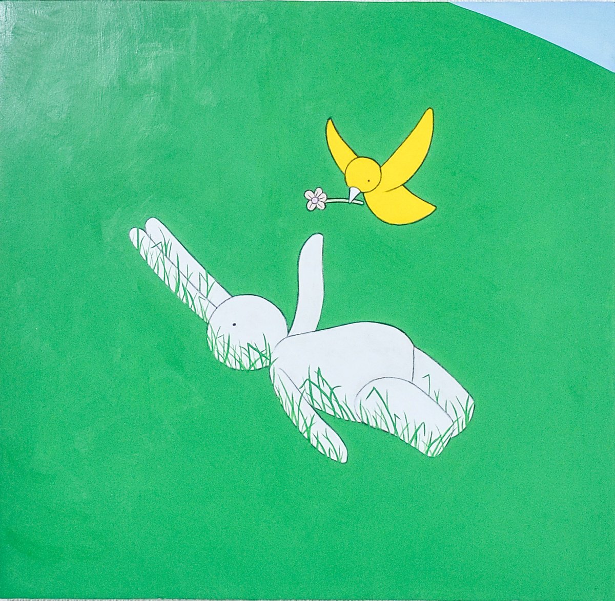 Animal Acrylic Painting By Mr Clement, 12 X 12", What The Guest Brought, Original Artwork