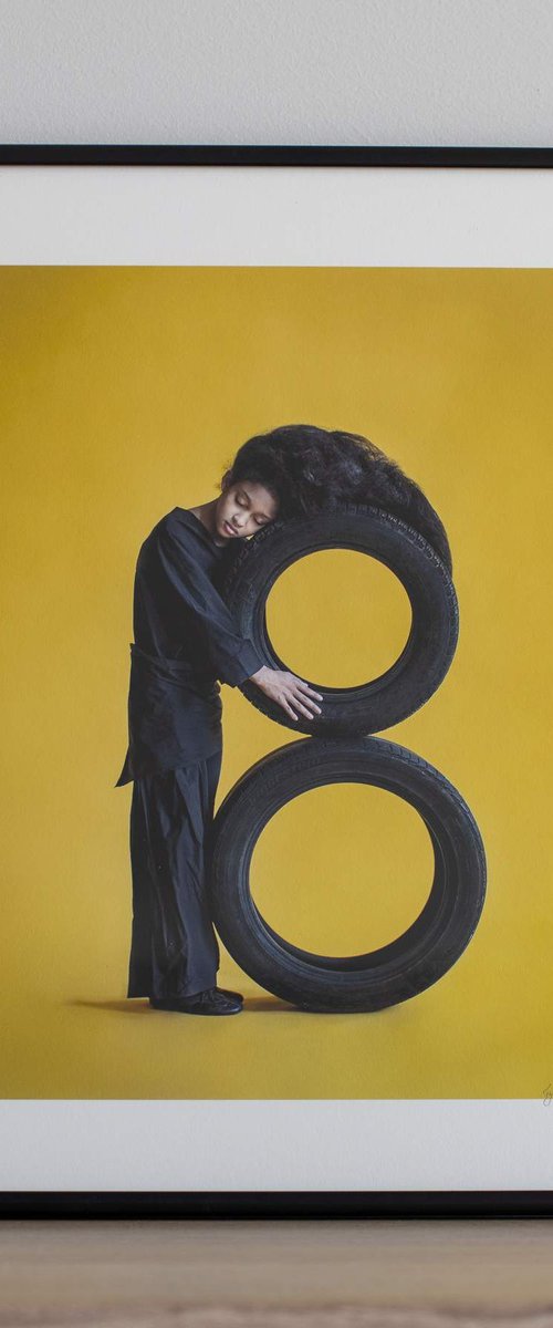 Synesthetic Letters - B (Framed) by Dasha Pears