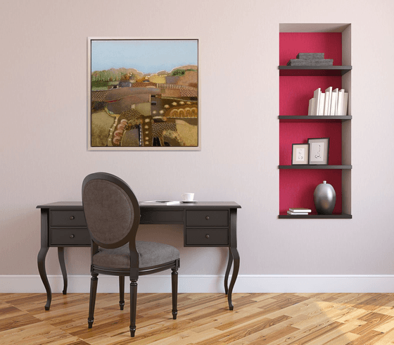 A cloudless blue sky