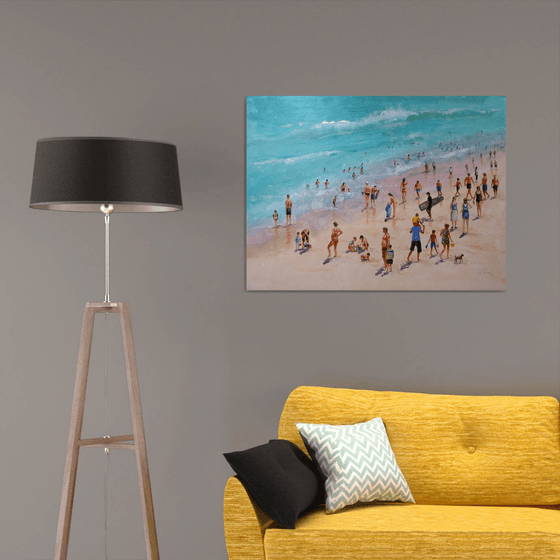 Summertime beach 40x28 in