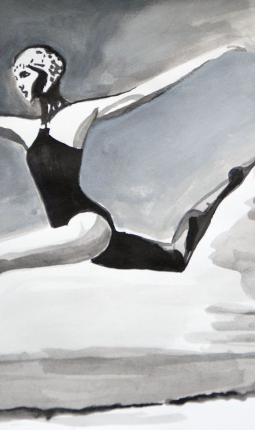 At the beach  / 42 x 29.7 cm by Alexandra Djokic