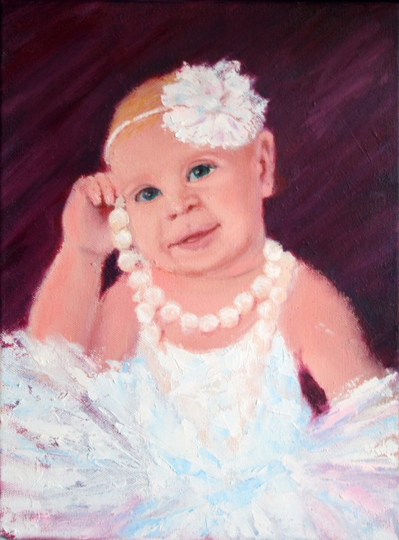 Little ballerina... Big dream... /  ORIGINAL OIL PAINTING