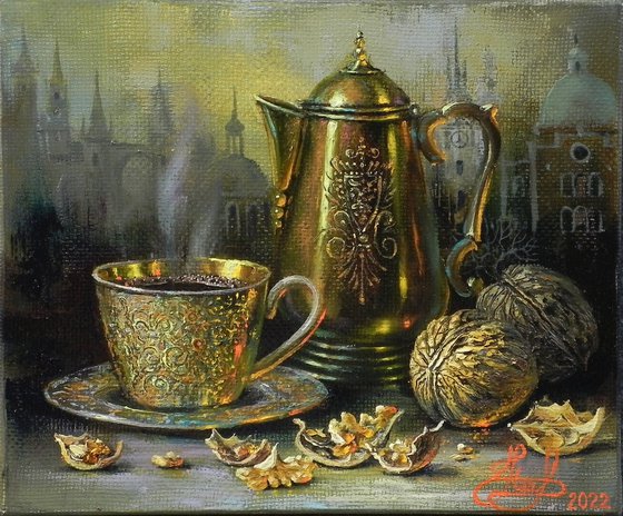 "Morning coffee" - Original art