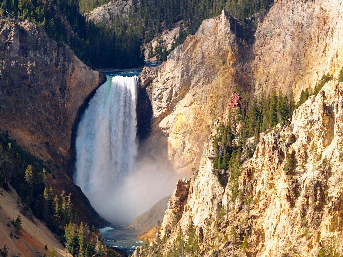 Photorealistic Photograph , Yellowstone Falls By Alex Cassels, 24 X 19, Artwork For Sale On Artfinder