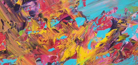 Crazy beautiful Vol. 2 - large  abstract palette knife  painting