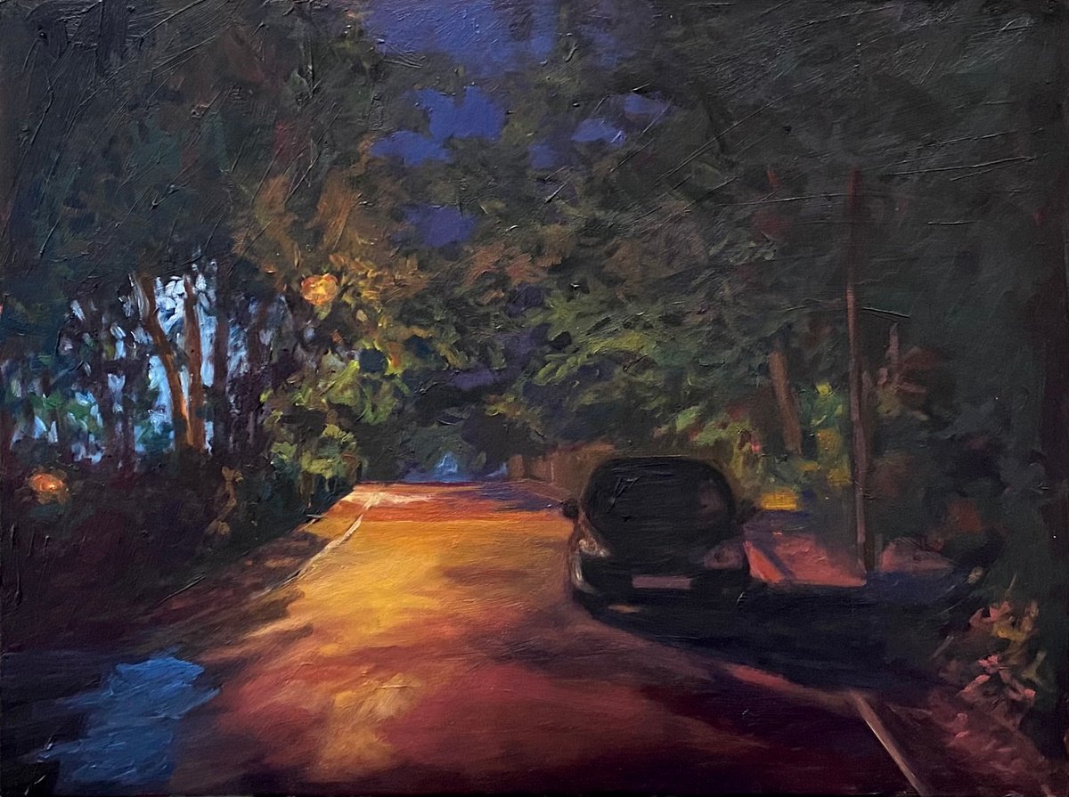 Impressionistic Landscape Oil Painting By Diana Sandetskaya, 17 X 13, Wills Grove (Iii), Original Artwork