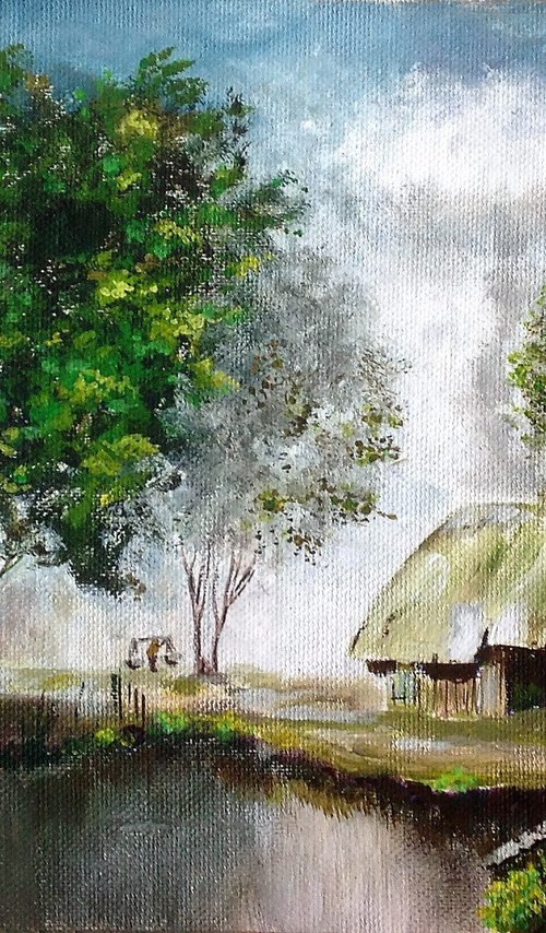 A peaceful green landscape by Liubov Samoilova