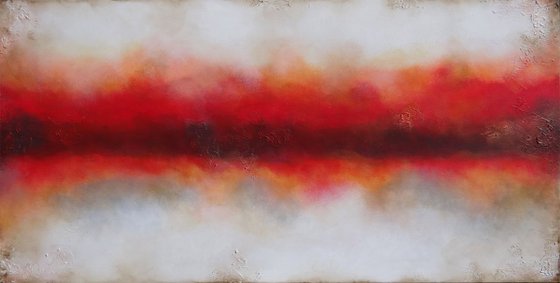 orange in red (140 x 70 cm)