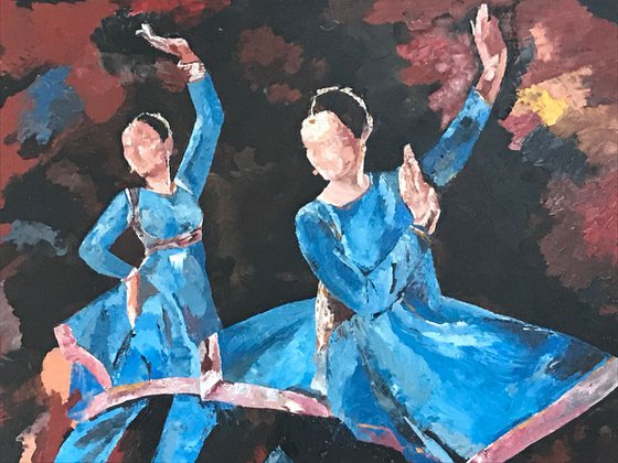 Dancers In Blue