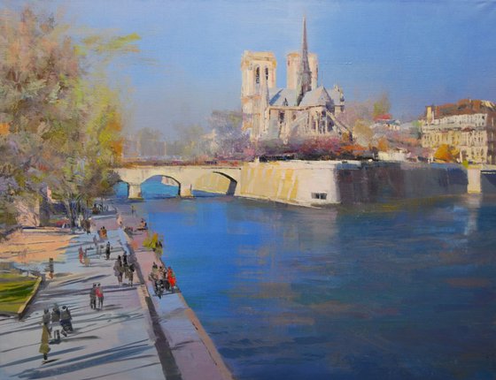 Paris City Painting,  " Beautiful Morning "