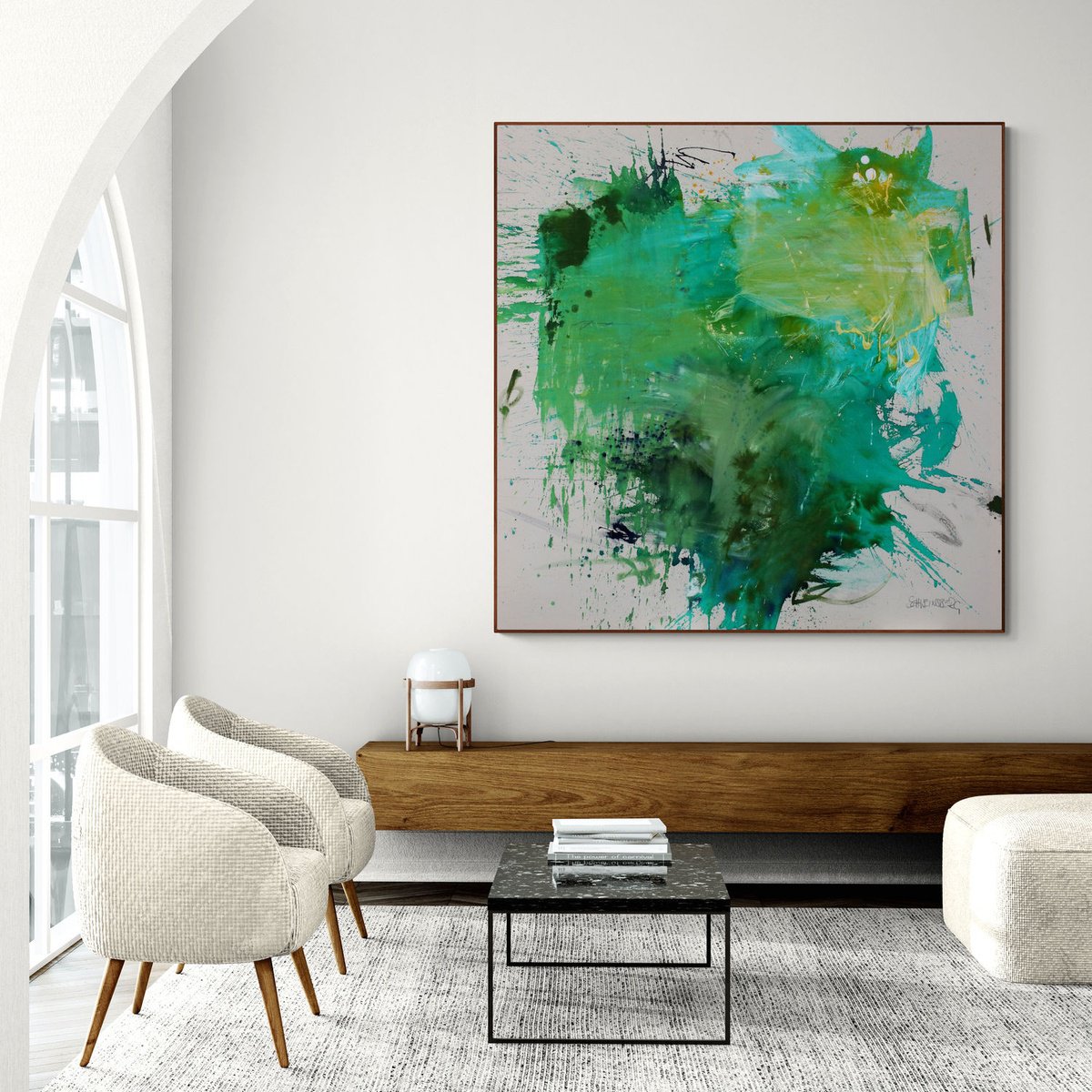 Feeling Green By Daniela Schweinsberg, 63 X 63, Artwork For Sale On Artfinder