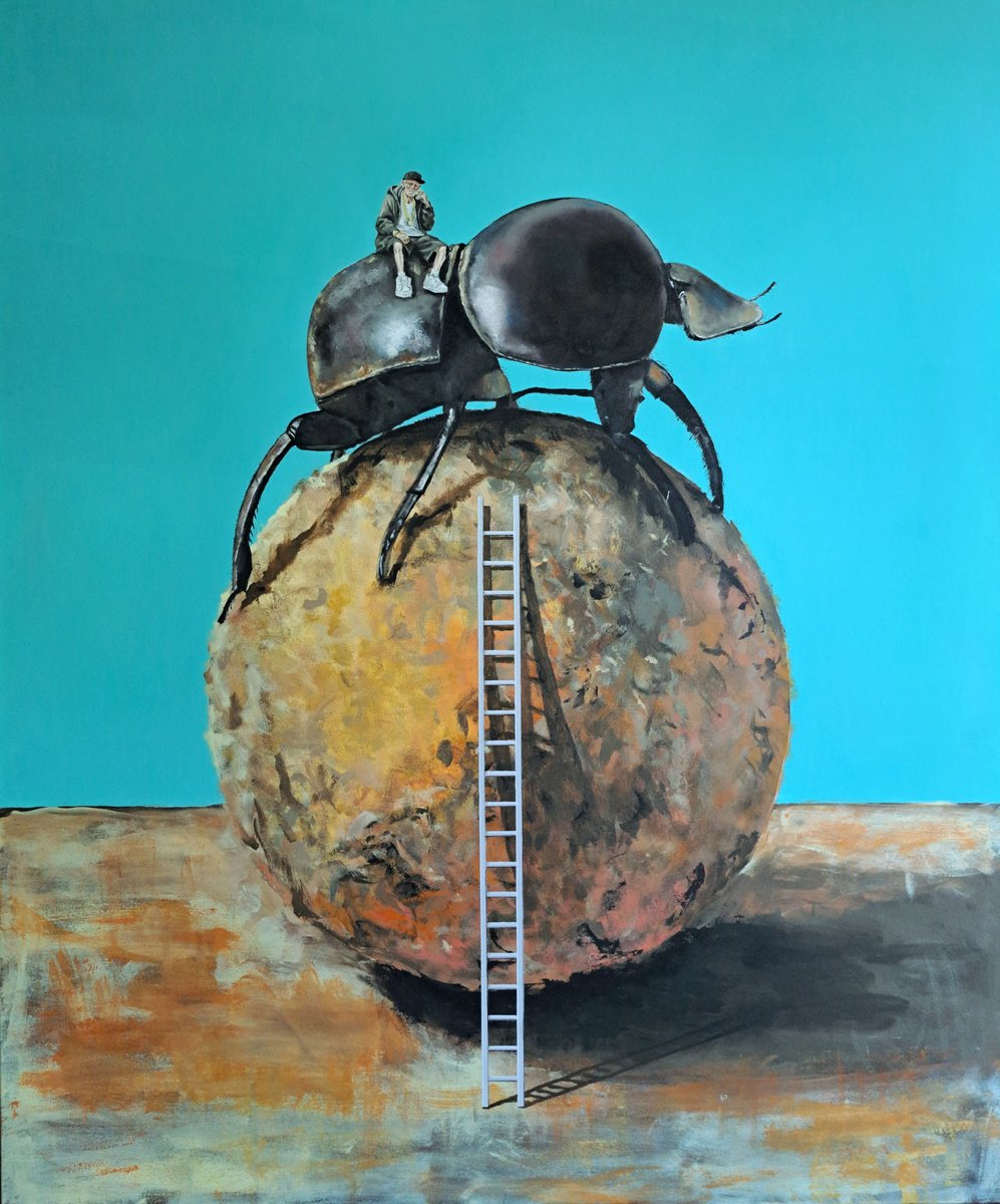 Surrealistic Painting , Dung By Lee Jenkinson, 39 X 47, Artwork For Sale On Artfinder