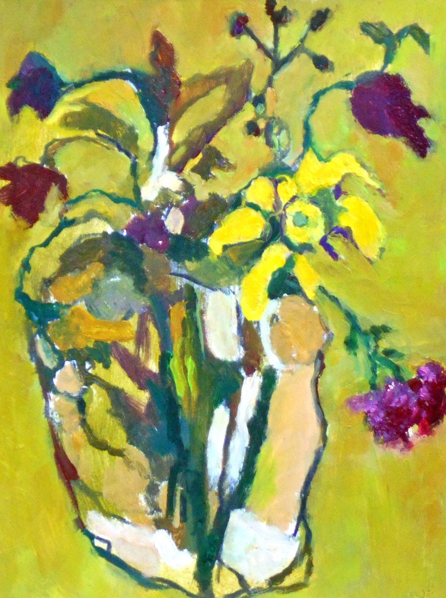 Dried Flowers in Glass Vase No. 3 by Ann Cameron McDonald