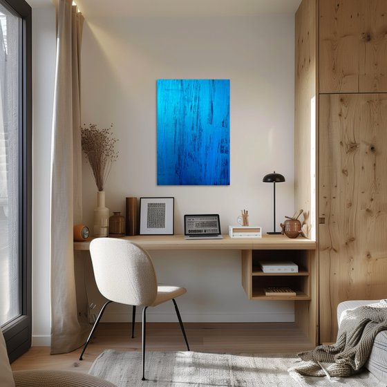 Hand-painted Blue Flow