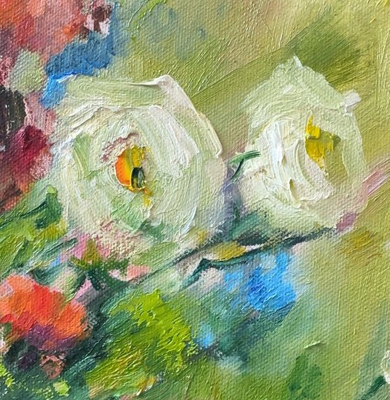 Flowers in the morning light