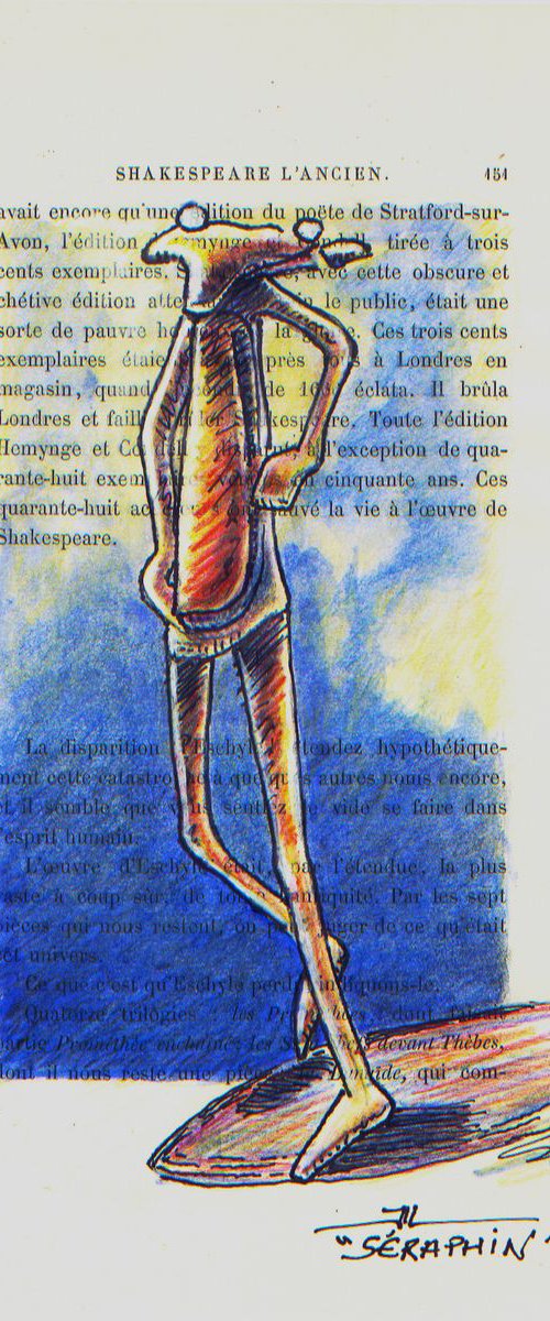 Séraphin (sketch of sculpture) by Jean-Luc Lacroix