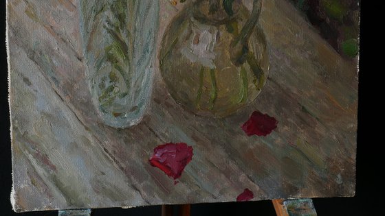 Red Roses - still life painting