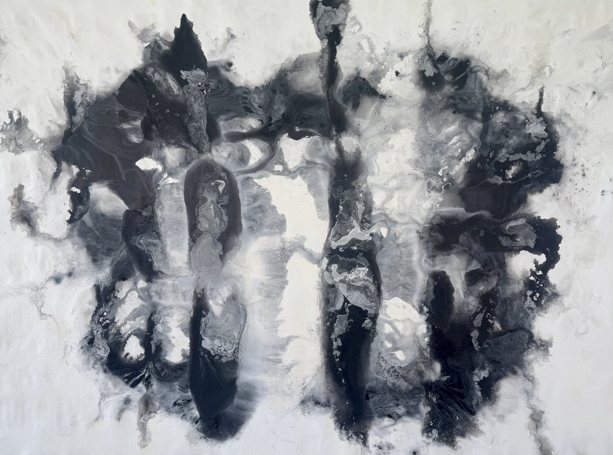 Organic Abstract Acrylic Painting By Andrew Lennon, 80 X 60, Evax, Original Artwork