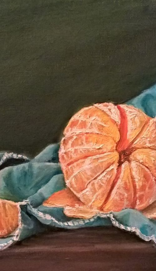 tangerine still life by Viktória Déri