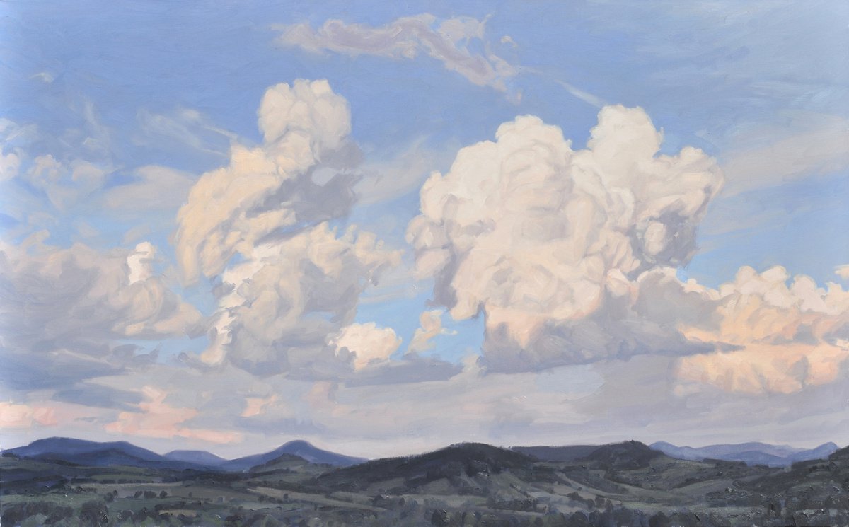 June 9, evening clouds over the mountains by ANNE BAUDEQUIN
