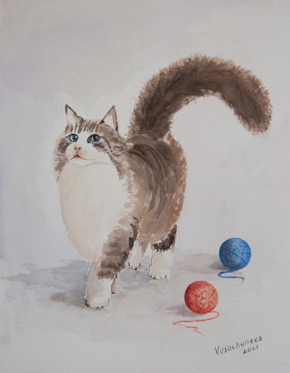 Photorealistic Watercolour , ?at Portrait. By Tetiana Vysochynska, 8 X 10, Artwork For Sale On Artfinder