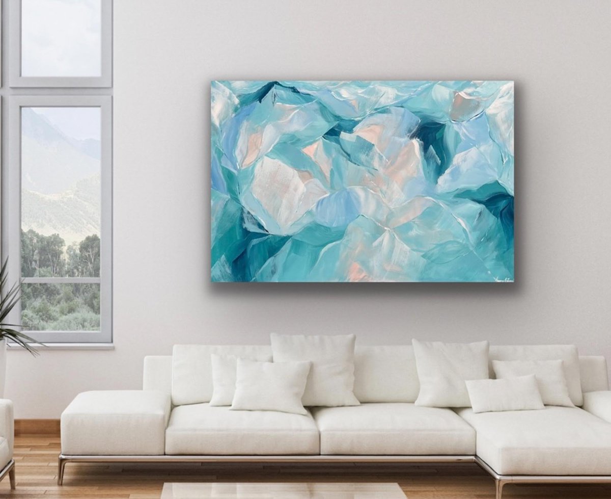 Abstract Acrylic Painting By Ivana Gigovic, 59 X 39, Daydreaming No 19, Original Artwork