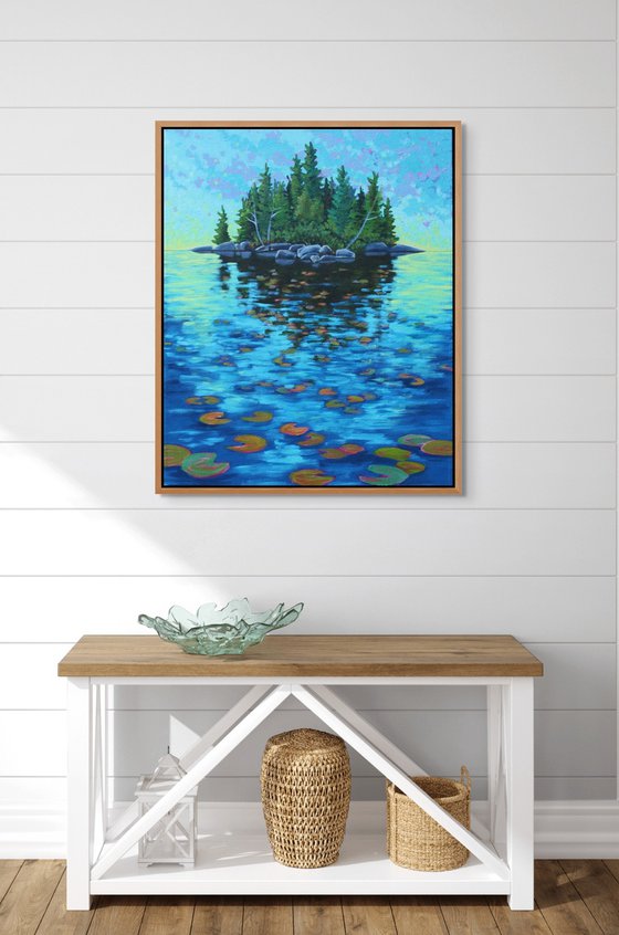 Island with Water Lilies