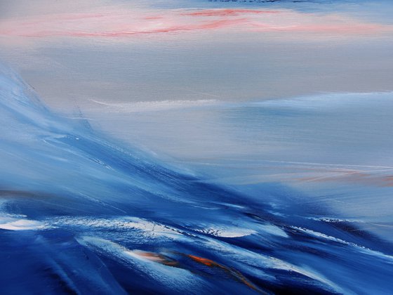 North Waves. Large painting, 30" x 48".