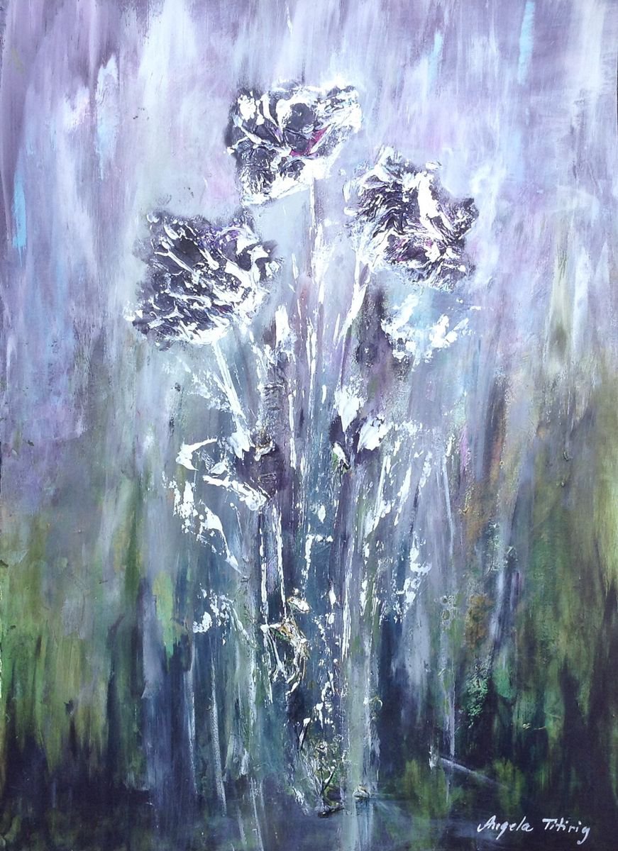 Abstract Flowers by Angela Titirig