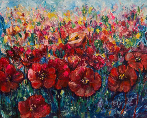 Poppies 16" X 20" X 1"