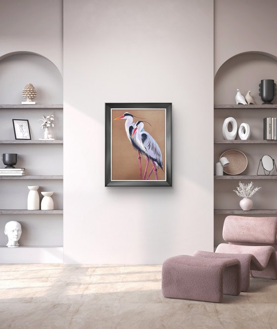 Heron Wader Ardea Hern Stroks